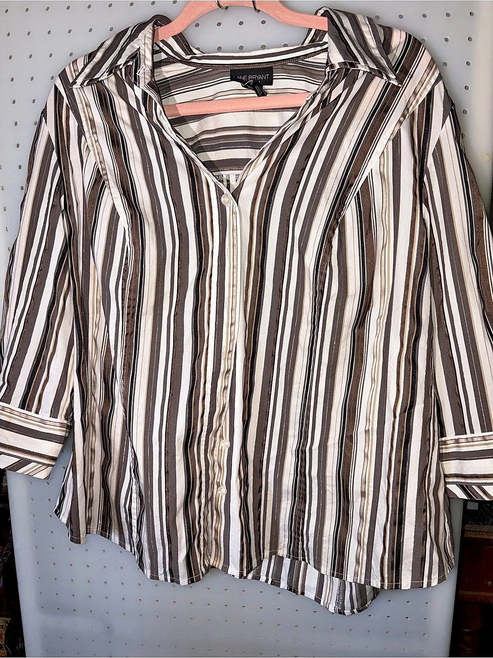 Lane Bryant Striped Button Down Shirt Size 18/20W